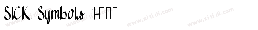 SICK Symbols 1字体转换
